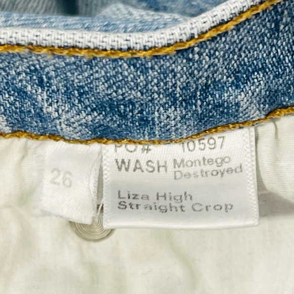 Reformation Liza High Rise Straight Crop Jeans In Montego Wash Size 26 - Picture 11 of 16